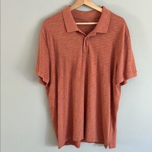 Vince Men's Cotton Polo Shirt in Rust XL